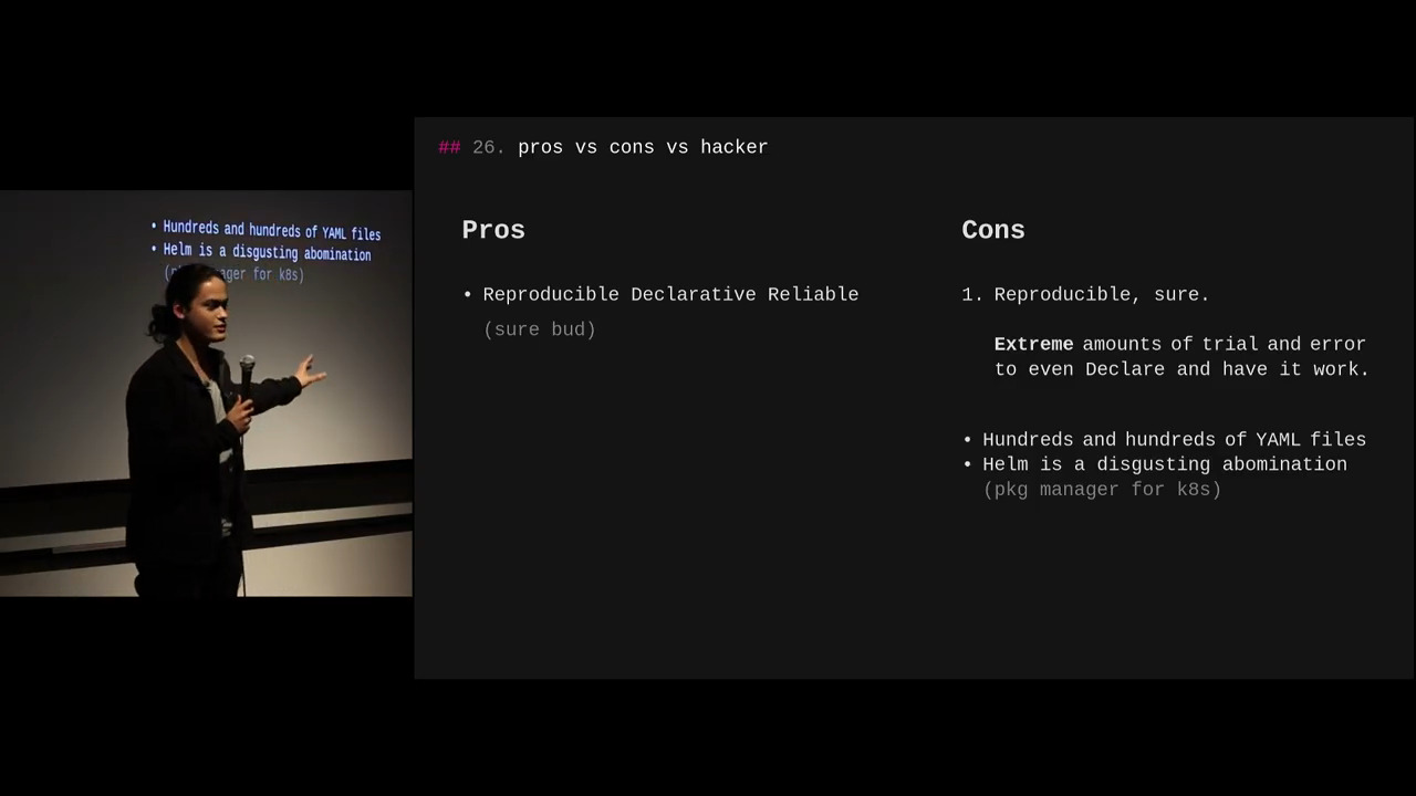 Title slide from the talk “Destroying My Homelab With Kubernetes” at Linux Society UNSW 2026.